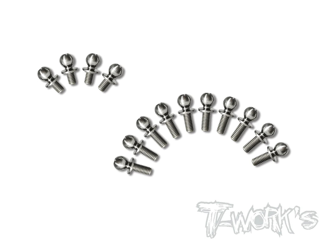 T-Works TP-129 64 Titanium Ball End set for SWORKZ S12-2 - RCXX - rc racing for professionals