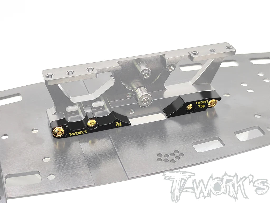 T-Works TE-A800R-A Brass Motor Mount Weights Set 7+7.5+10g for Awesomatix A800R - RCXX - rc racing for professionals