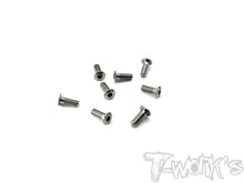 T-Works TSS-308LP 3x8mm 64 Titanium Hex Socket Head Low Profile Half Thread Screws (8) - RCXX - rc racing for professionals