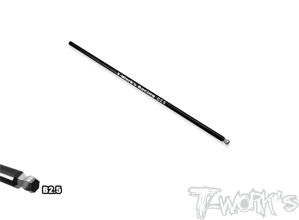 T-Works TT-026-B2.5 HSS Hex Ball Wrench Replacement Tip 2.5 x 120mm (1) - RCXX - rc racing for professionals