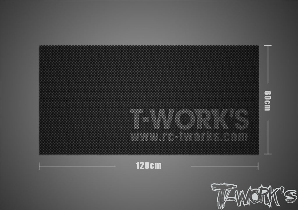 T-Works TT-048-C T-Work's Light Weight Pit Mat 120 x 60cm (1) - 260g - RCXX - rc racing for professionals