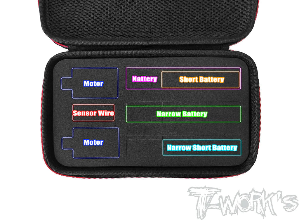 T-Works TT-075-G Compact Hard Case Battery And Motor Bag (1) - RCXX - rc racing for professionals