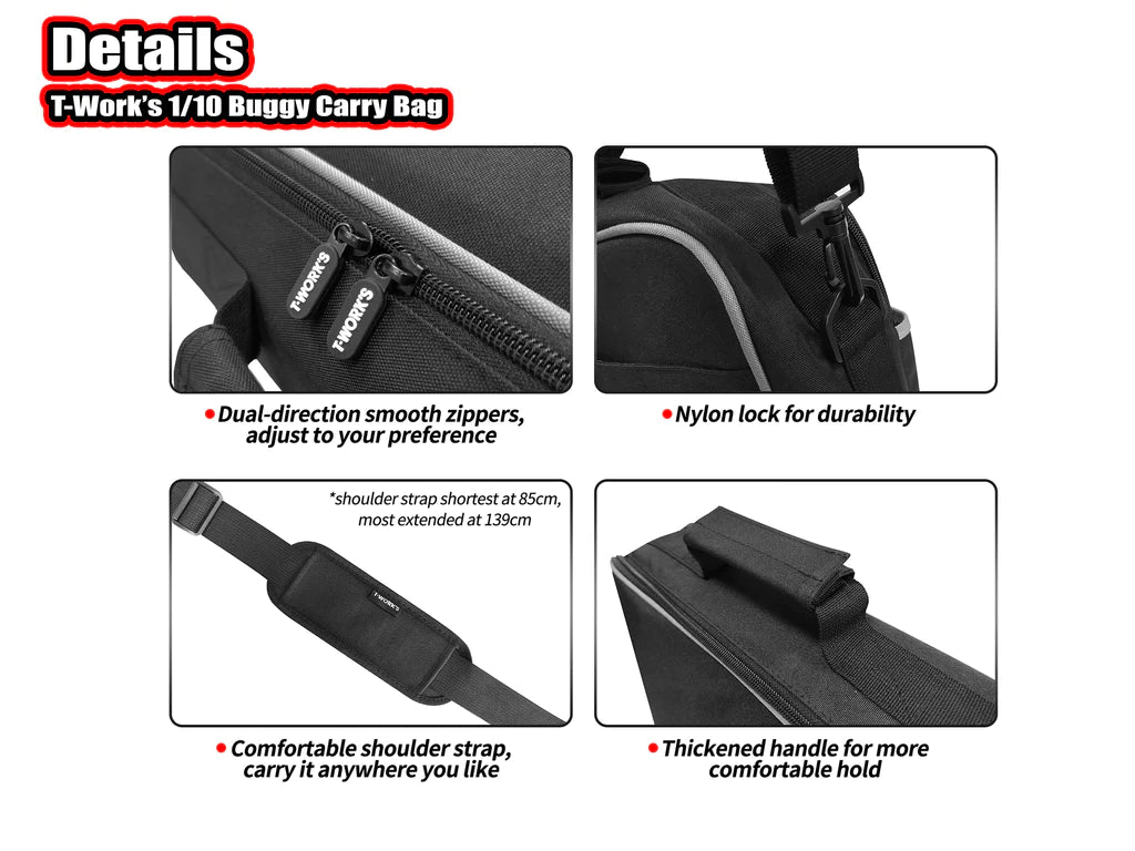 T-Works TT-110-C T-Work's 1/10 Buggy Carry Bag (1) - RCXX - rc racing for professionals