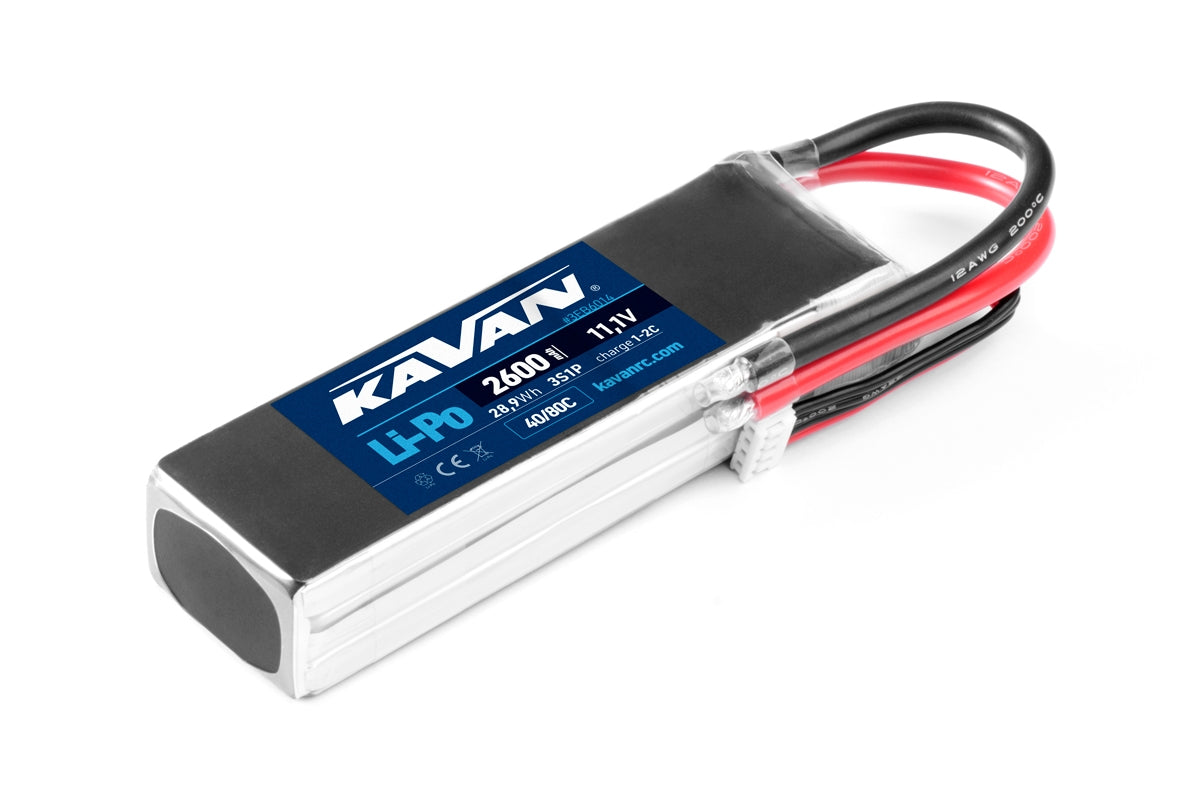 KAVAN Li-Po 2600mAh/11,1V 40/80C 28,9Wh (1) - RCXX - RC Racing Shop | RC Models | Tuning & Spare Parts for Professionals