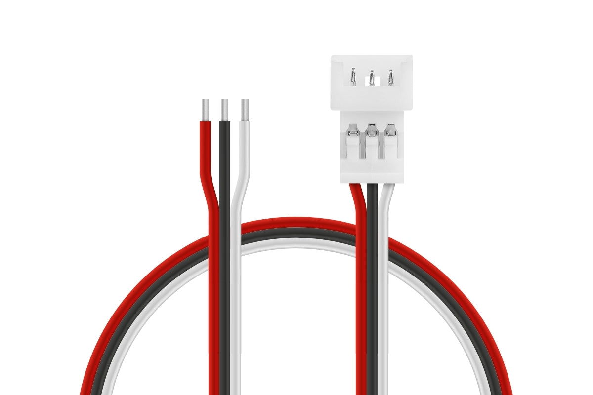 Micro JST 1.25mm 3-pin male connector, 5 pieces