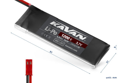 KAVAN Li-Po battery 1200mAh 3.7V 30C (1S) JST-BEC