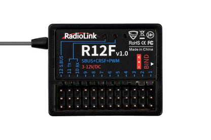RadioLink T12D 12-Kanal Fernsteuerung mit R12F Empfänger - 1RL0140