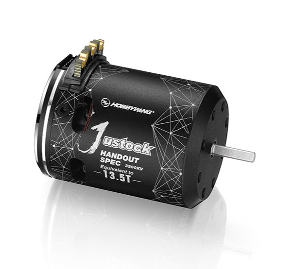 Hobbywing XeRun Justock 13.5T "Handout" Spec 3200KV Motor - Black - RCXX - rc racing for professionals