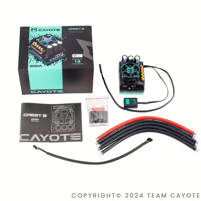 Contrôleur de vitesse CAYOTE Racing CREST 8 EVO ESC 1:8 200A