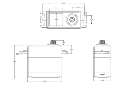 SRT Servo CH6020 1/10 & 1/8 Onroad/Offroad HV (0.09s/8.4V/20kg) Coreless - RCXX - rc racing for professionals