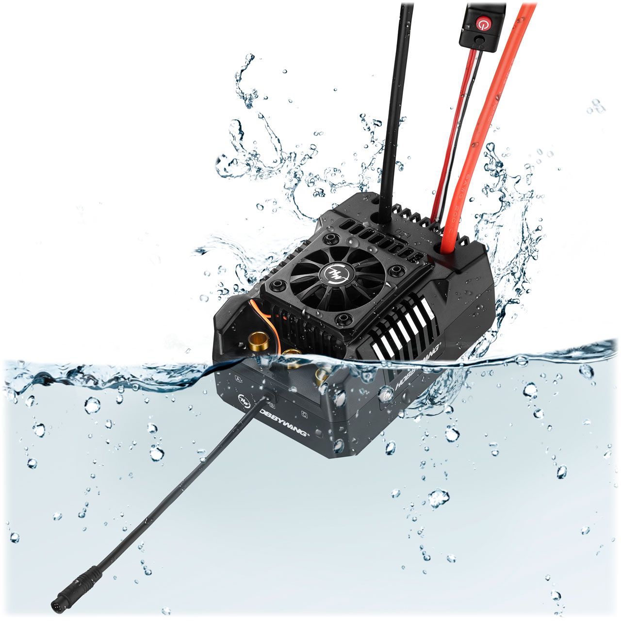 Contrôleur de vitesse électronique Hobbywing Ezrun MAX4-HV avec capteur 300 A, compatible avec batteries LiPo 6-12S