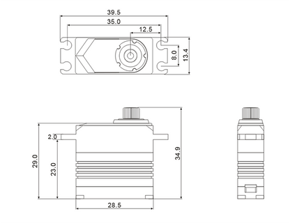 SRT Servo M11 1/12 Pan Car HV (0.055s/8.4V/9kg) Coreless - RCXX - rc racing for professionals