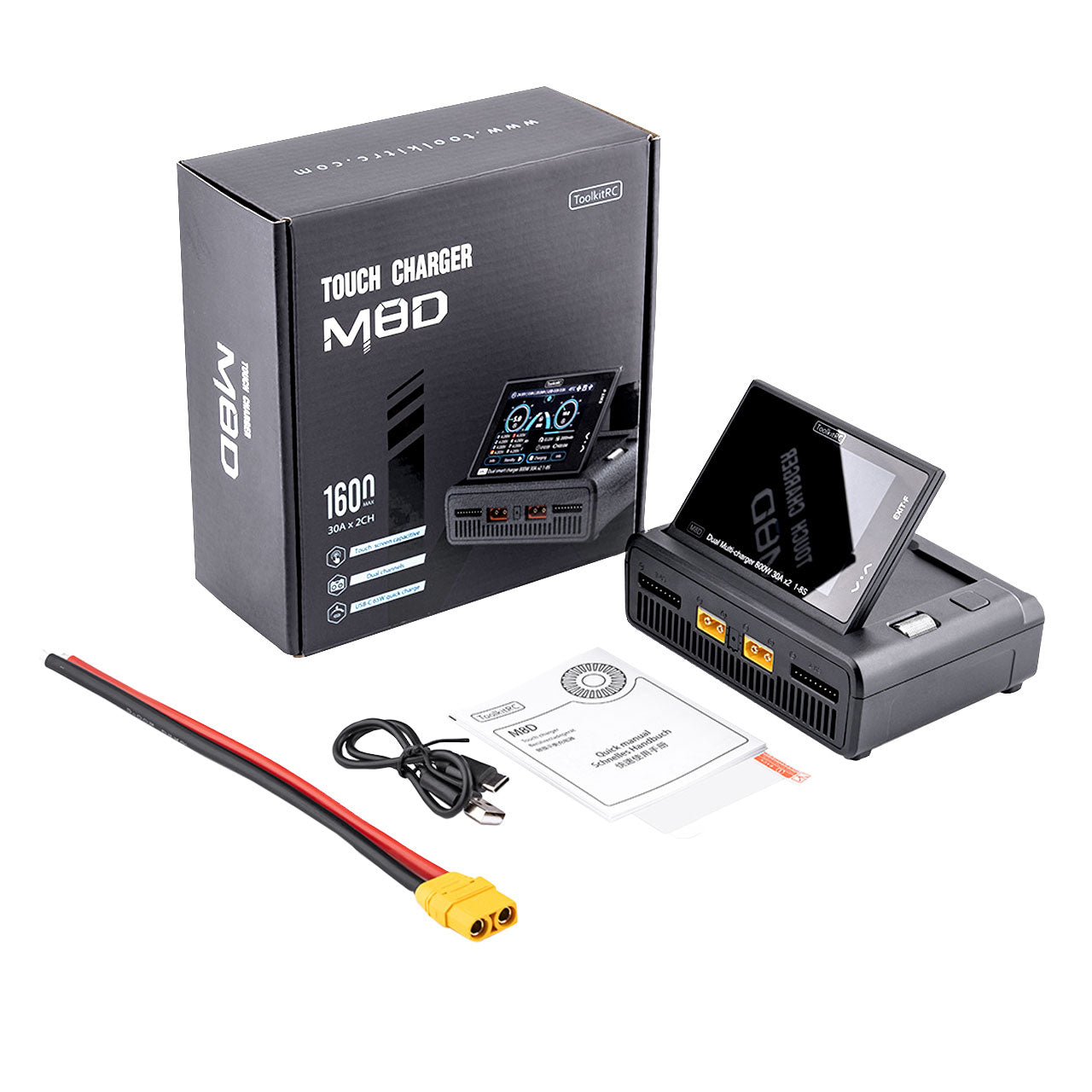 ToolkitRC M8D LiPo 1-8S 30A 2 Kanal Ladegerät DC 10-49V - TK13000 - RCXX - RC Racing Shop | RC Models | Tuning & Spare Parts for Professionals