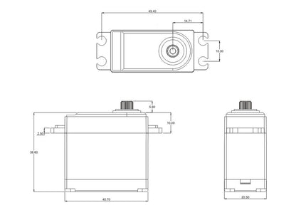 SRT Servo W35 1/10 & 1/8 Offroad HV WATERPROOF (0.10s/8.4V/35kg) Coreless - RCXX - rc racing for professionals