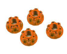 4mm Aluminium Wheel Flange Lock Nut 4pcs For RC Car Orange